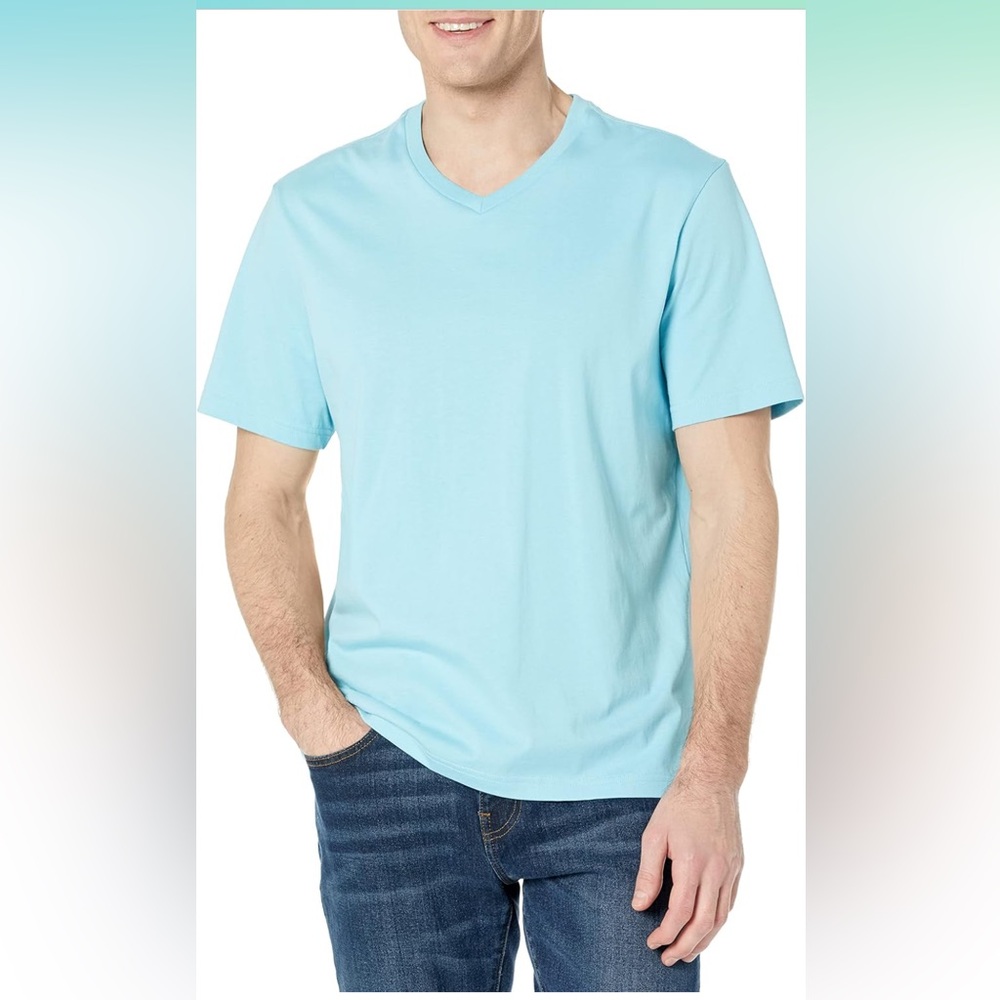 Amazon Essentials Men's T-Shirt Regular-Fit Short-Sleeve V-Neck..2pack..(NWT)3XL